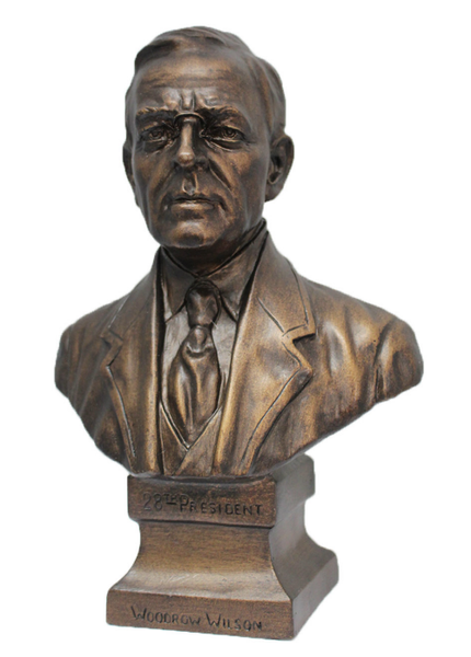 Woodrow Wilson Bust Sculpture President Statue Head Figure Art